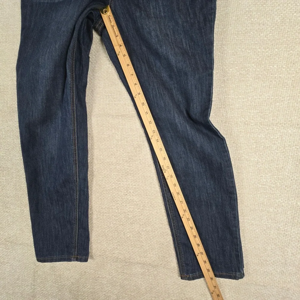 Christopher & Banks Womens Size 10 Dark Wash Embroidered Straight Leg‎ Jeans